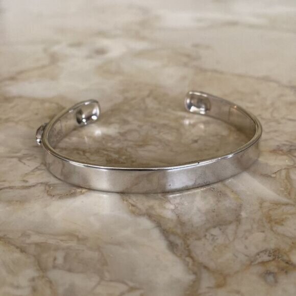 Breast Cancer “Until There Is A Cure” Silver Cuff Bracelet Unisex - Picture 1 of 9